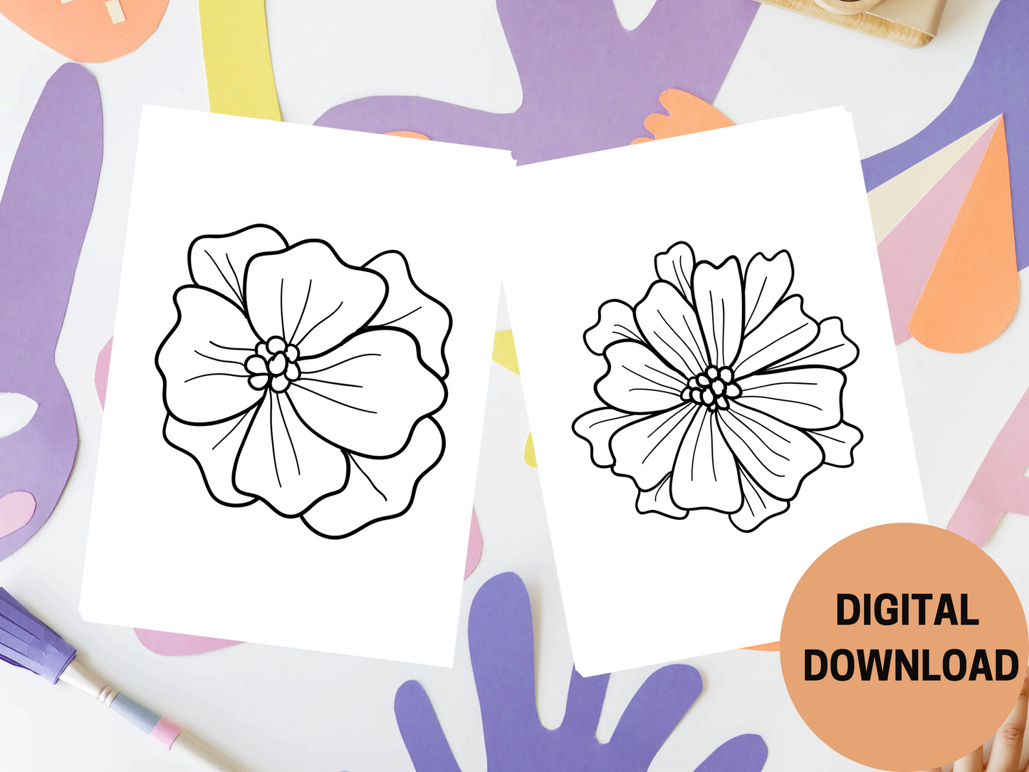 Flower Power: Dive into Colouring Fun with Our Floral Adventure Book!