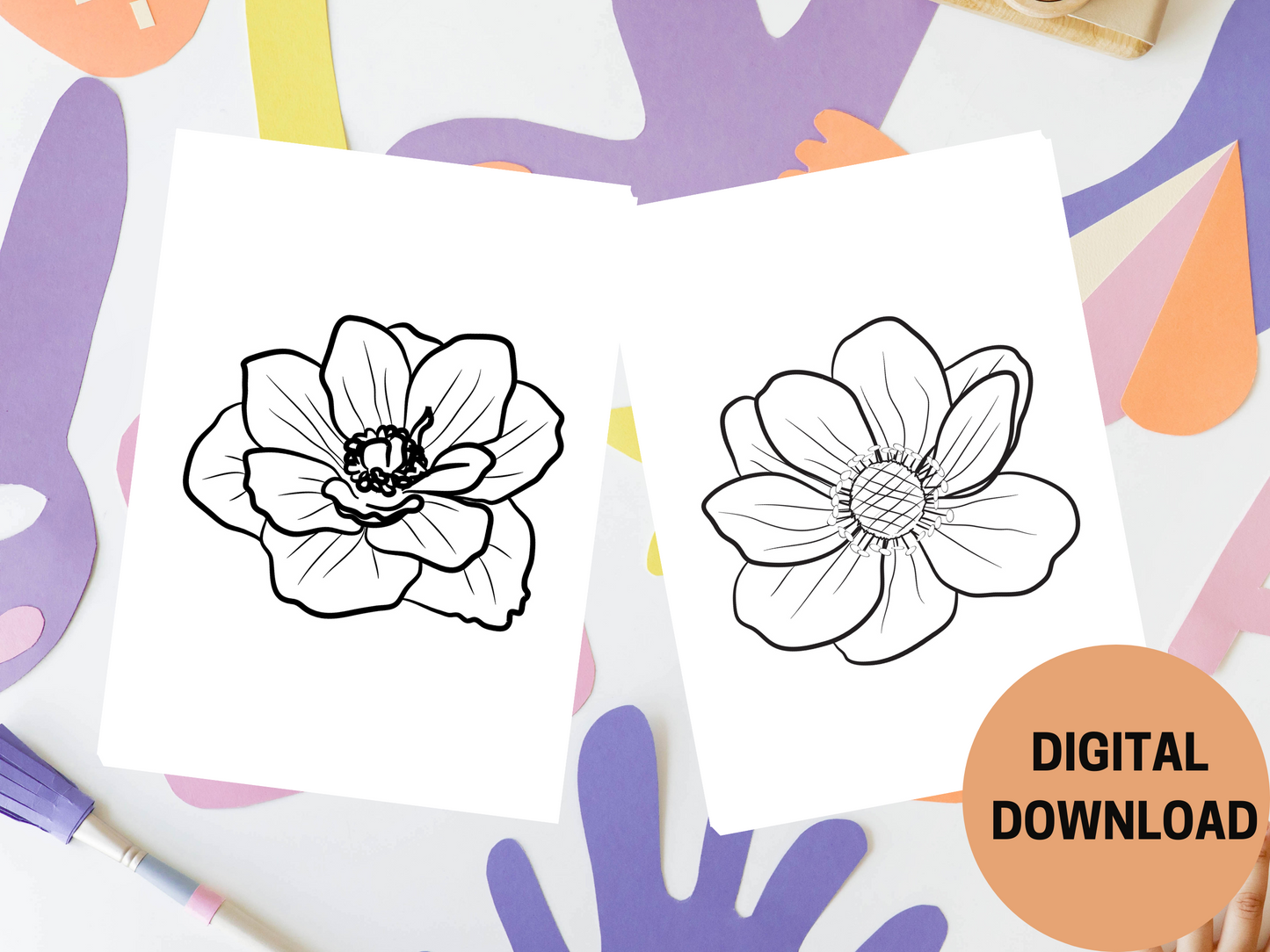 Flower Power: Dive into Colouring Fun with Our Floral Adventure Book!