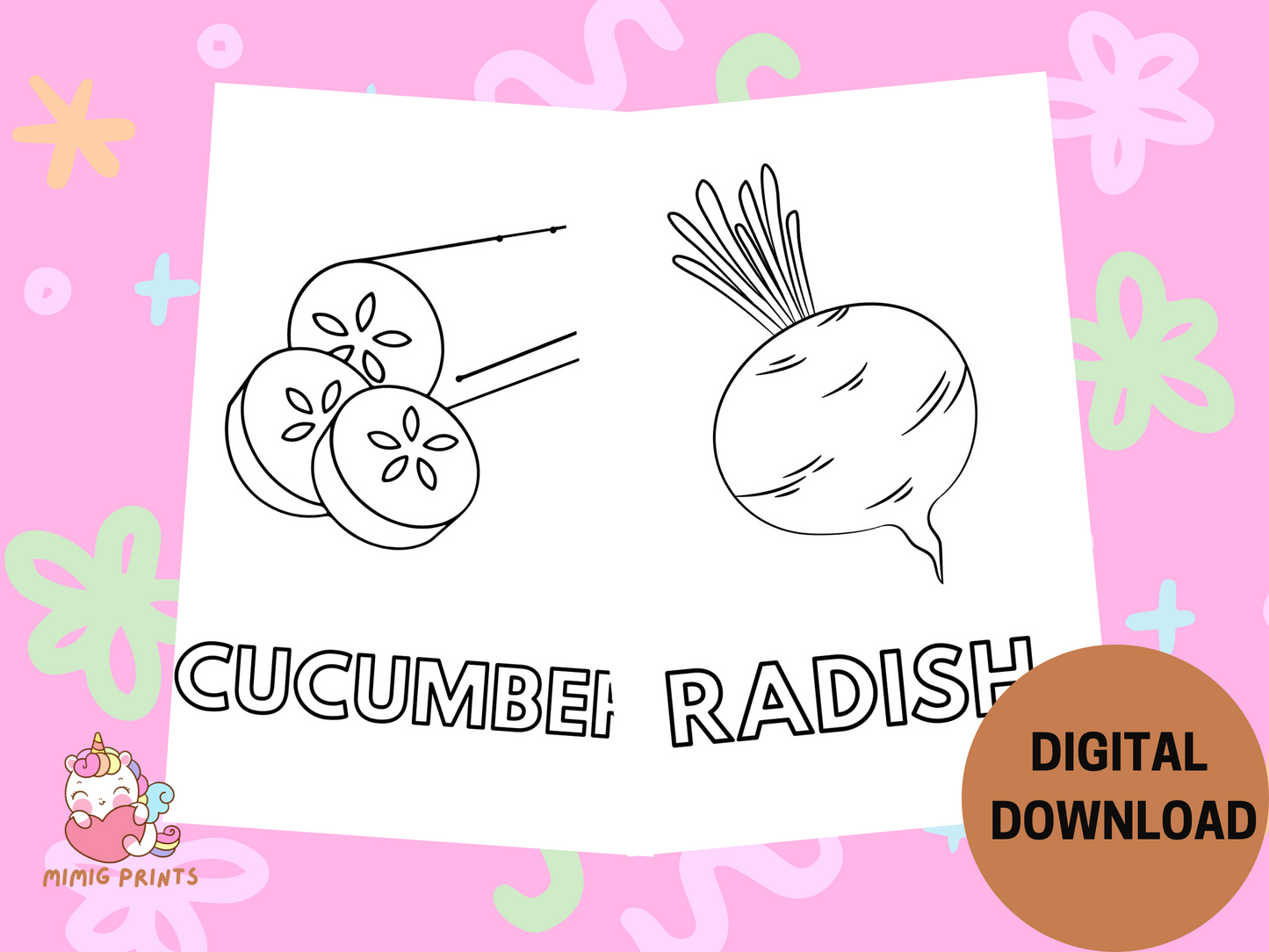 Colourful Crunch: Dive into Colouring Fun with Our Veggie Adventure Book!